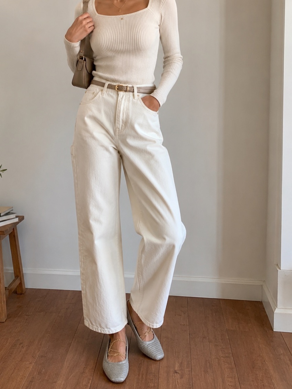 Zara ballet flats with chains